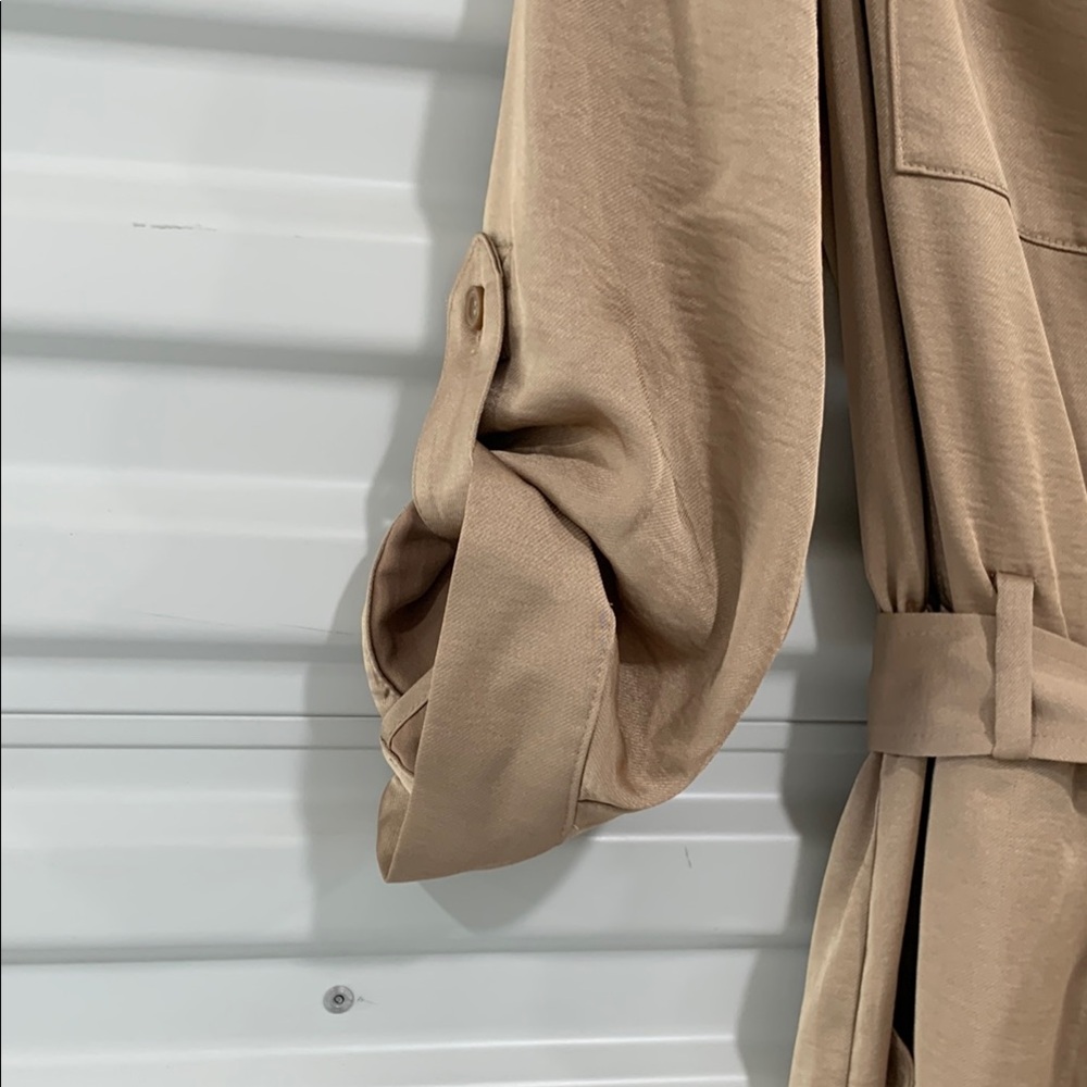 INC International Concepts Tan Jumpsuit with Collared Neckline - Picture 6 of 14